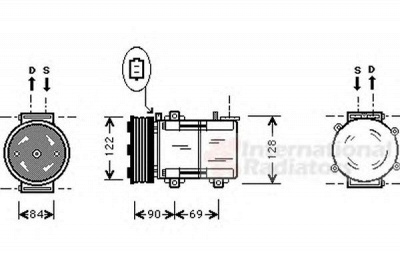 VAN WEZEL 1800k352 -  Компрессор, кондиционер